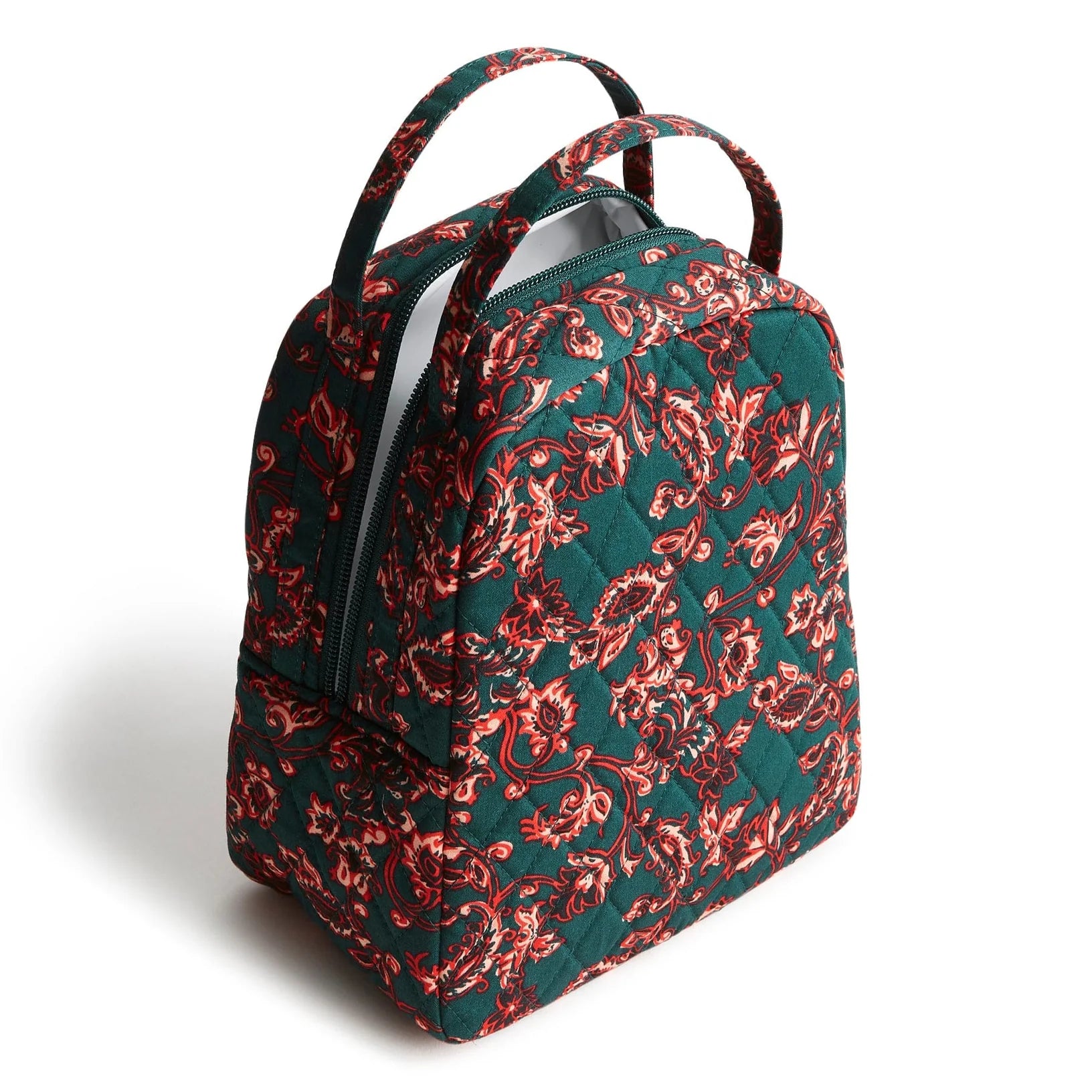 Lunch Bag - Cotton Gabardine in pattern Victorian Vines.