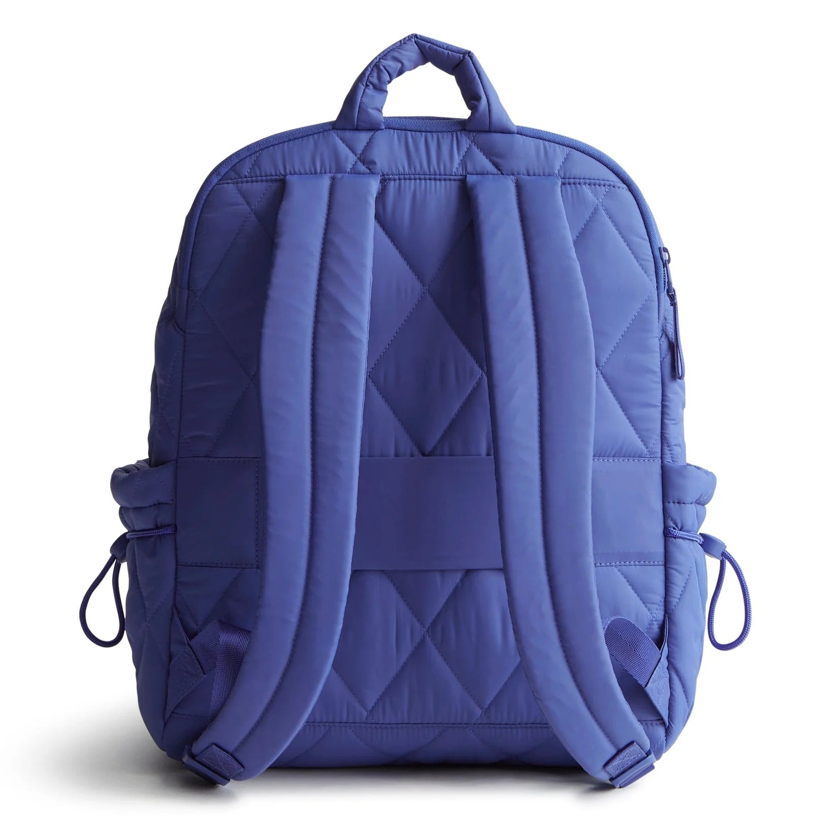 A Nylon fabric large size backpack from Vera Bradley in the color green. The pattern name is Deep Ultramarine.