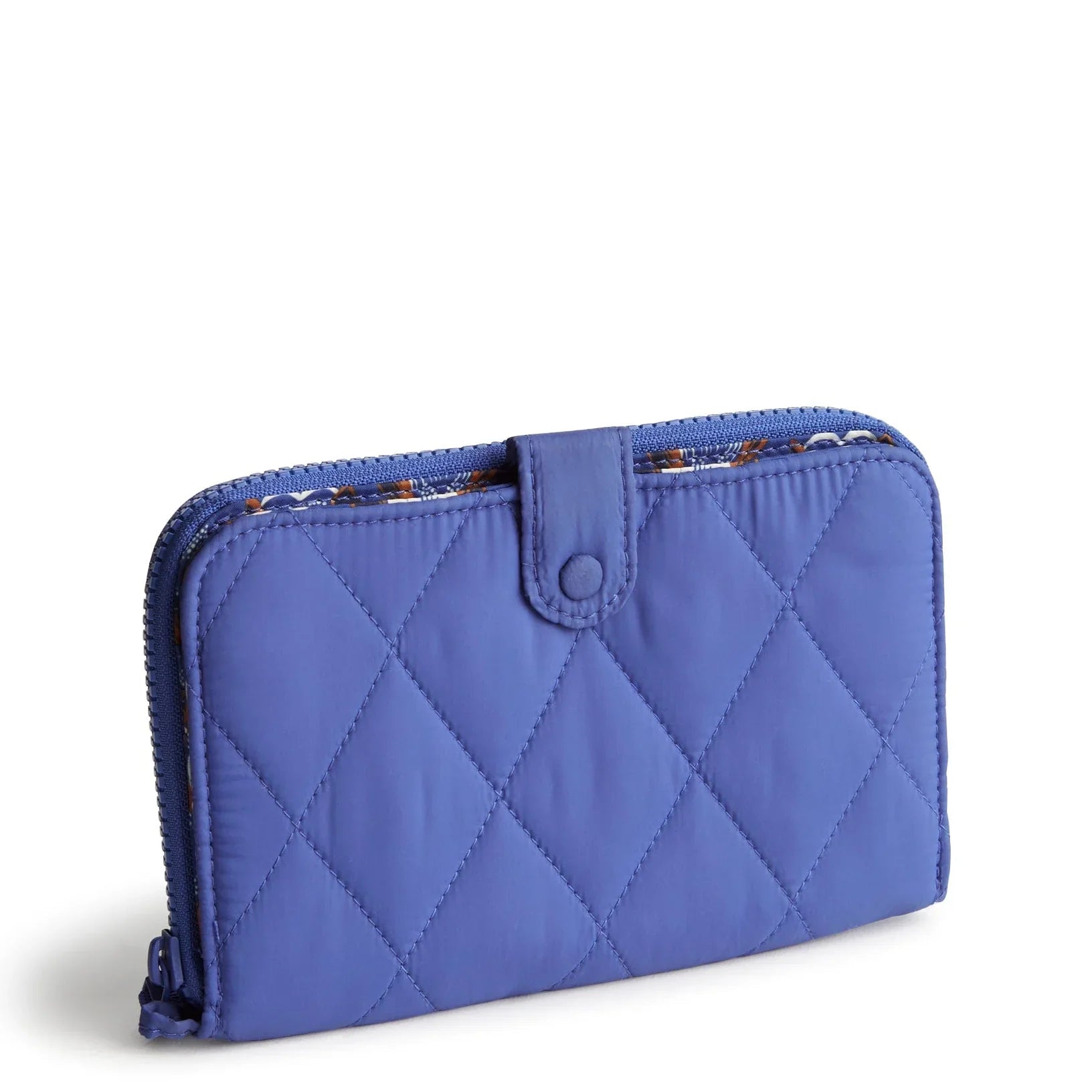 Large Tab Wallet - Nylon in the pattern Deep Ultramarine.