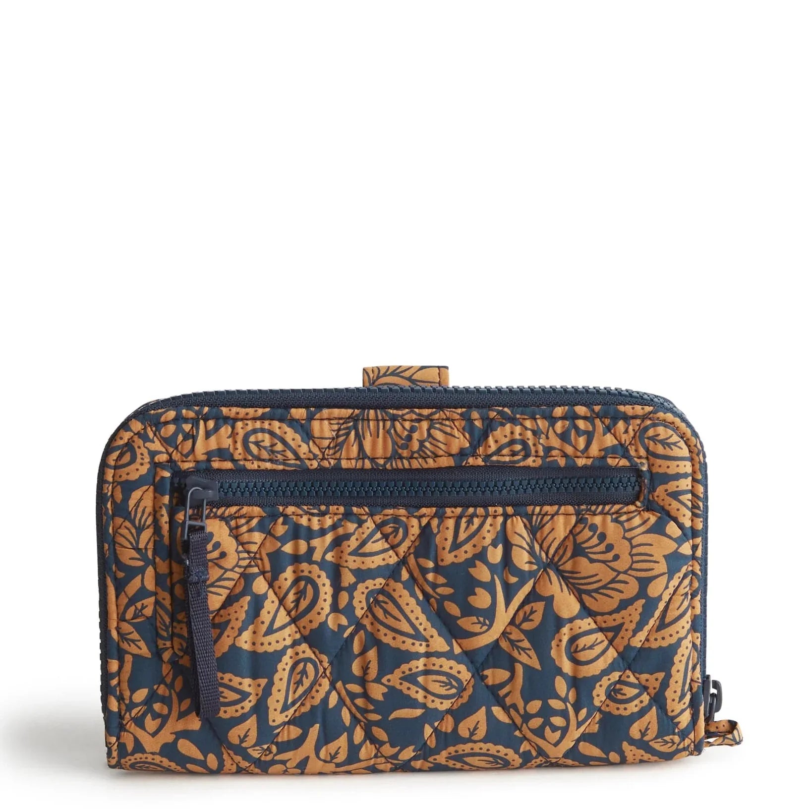 Large Tab Wallet - Nylon in the pattern Lotus Montage Roasted Pecan.