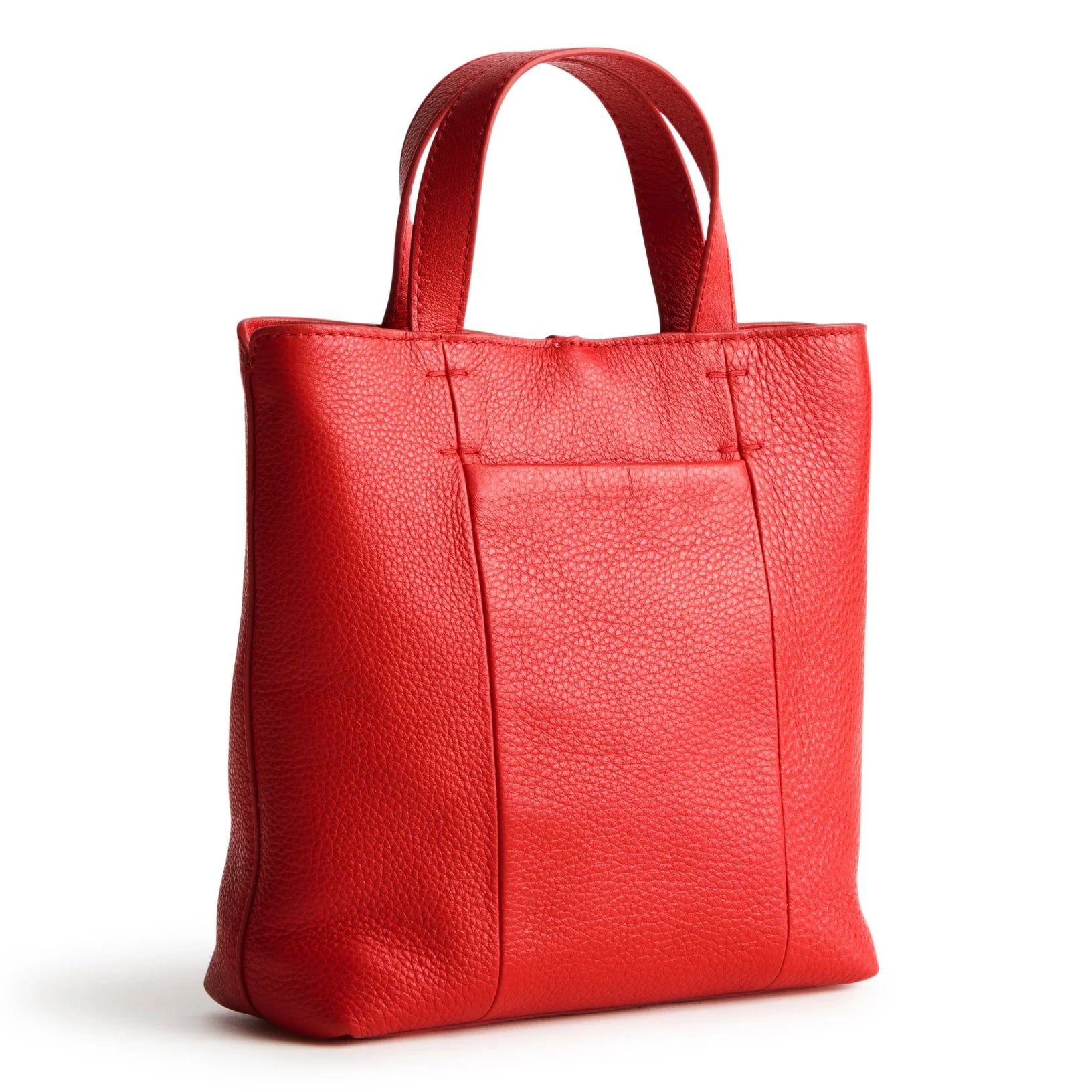 Mini Original Tote - Leather Pattern Goji Berry Red.