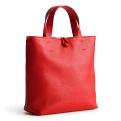 Mini Original Tote - Leather Pattern Goji Berry Red.