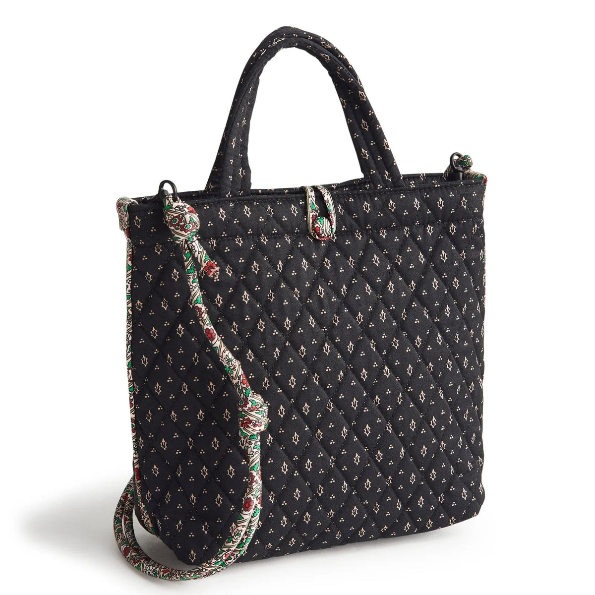 Mini Original Tote - Cotton Gabardine in Holly Days pattern.