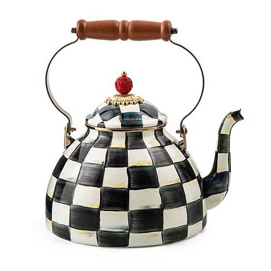 Courtly Check Enamel Tea Kettle