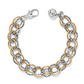 Pebble Link Two Tone Bracelet