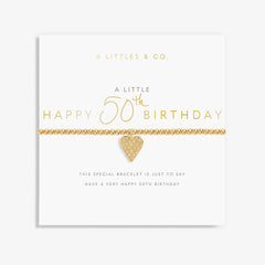 A Little Happy 50th Birthday - Gold Bracelet Card View