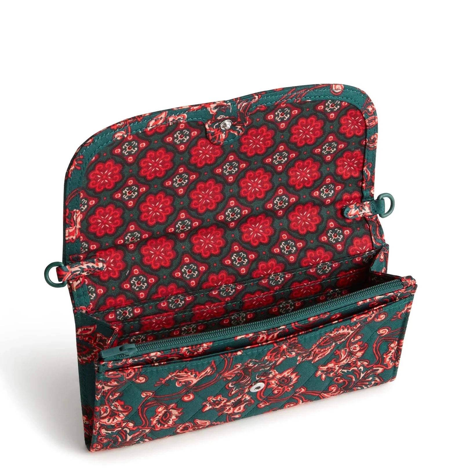 Vera Bradley Wildwood Wallet Crossbody - Cotton Gabardine in pattern Victorian Vines.