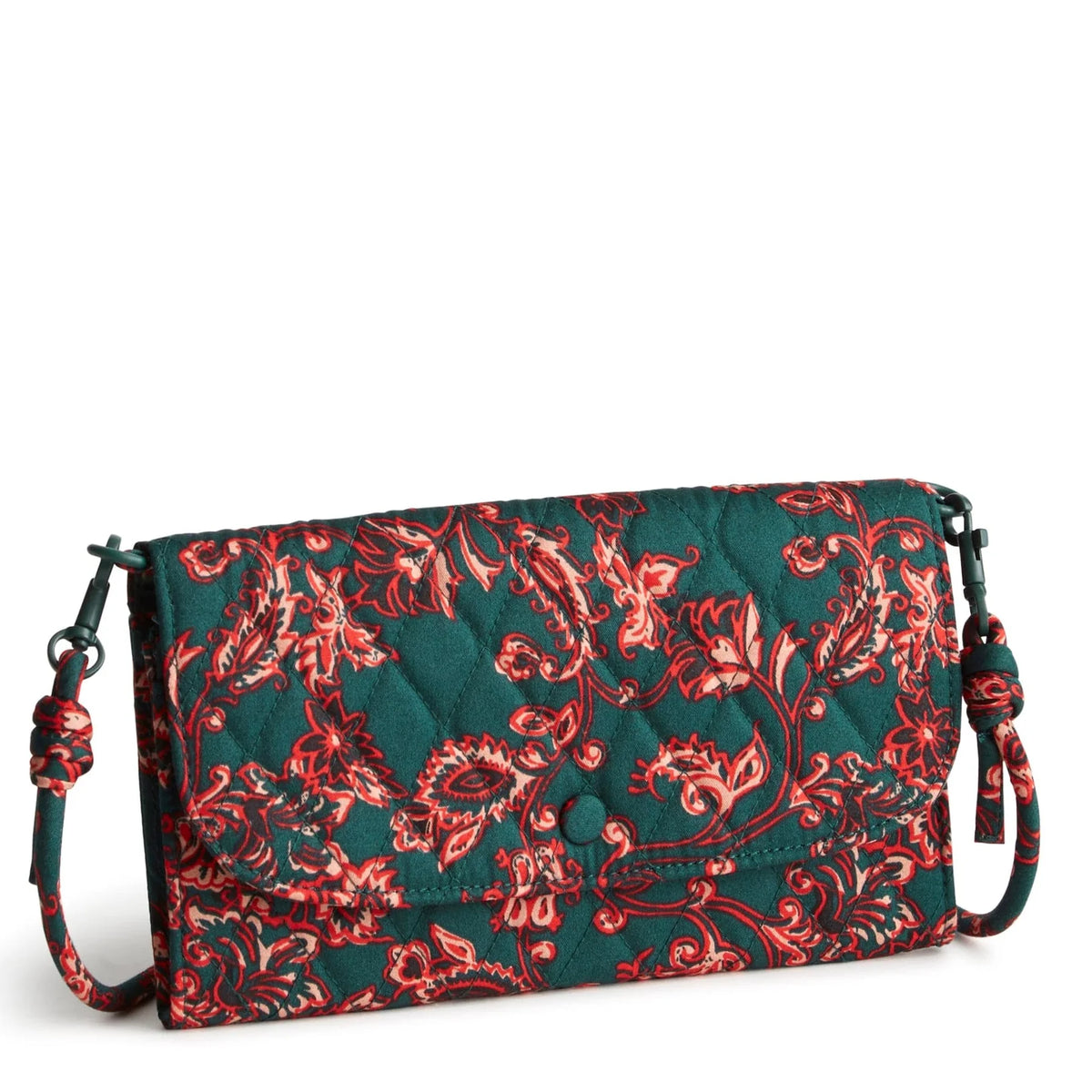 Vera Bradley Wildwood Wallet Crossbody - Cotton Gabardine in pattern Victorian Vines.