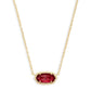 Elisa Gold Berry Clear Glass Necklace