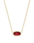 Elisa Gold Berry Clear Glass Necklace