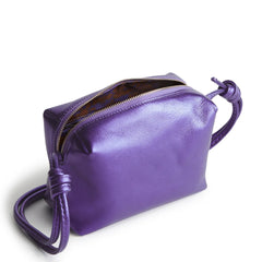 Vera Bradley Blake Crossbody bag in purple metallic leather.