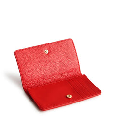 Vera Bradley Card Case - Leather in the pattern Goji Berry Red.