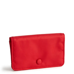 Vera Bradley Card Case - Leather in the pattern Goji Berry Red.