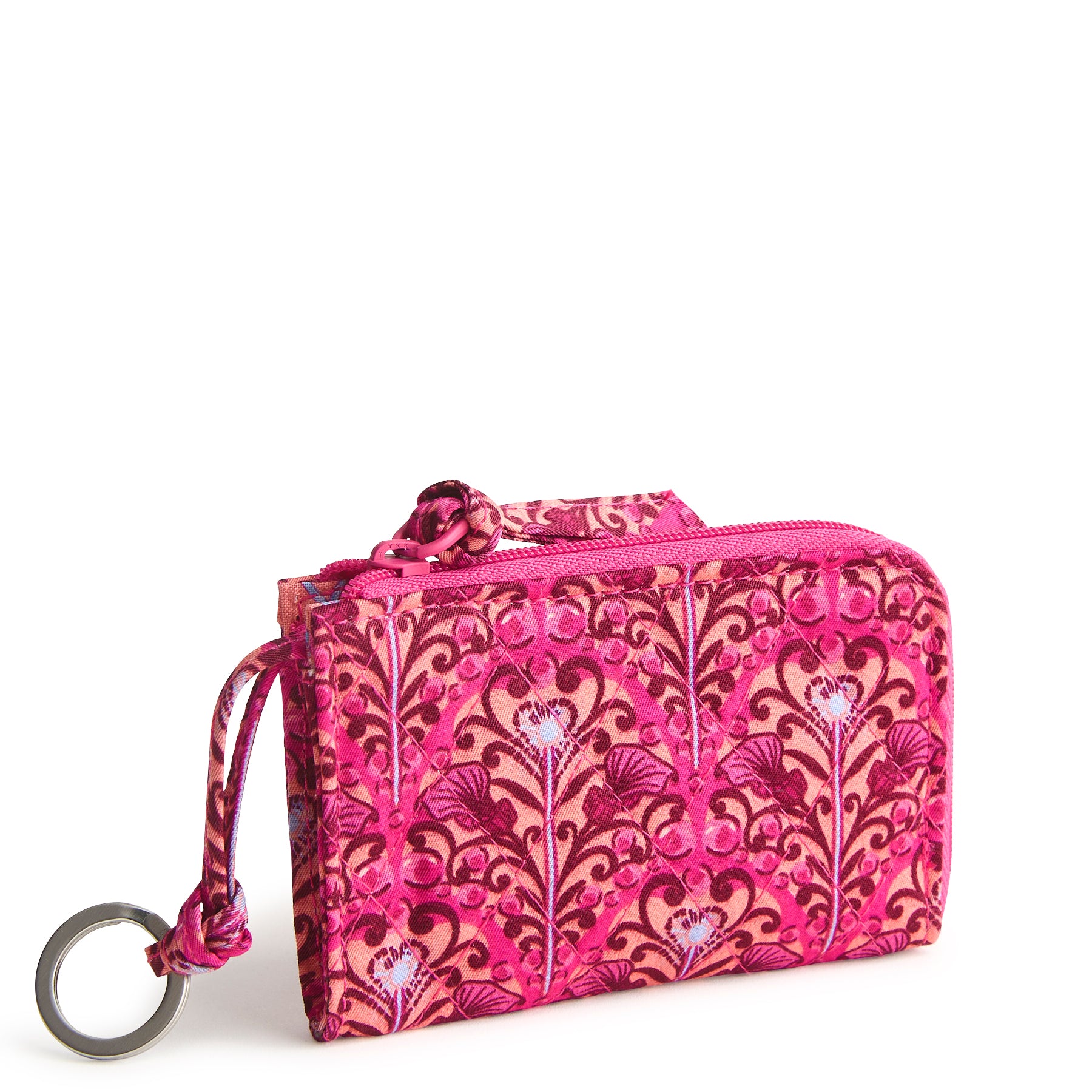 Vera Bradley Zip Card Pouch in the pattern Bewitching Pink.