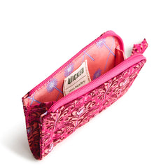 Vera Bradley Zip Card Pouch in the pattern Bewitching Pink.