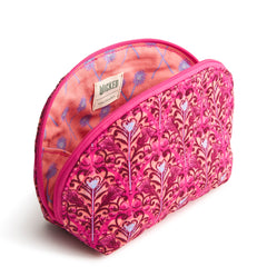 Mini Dome Cosmetic from Vera Bradley in the pattern Bewitching Pink.