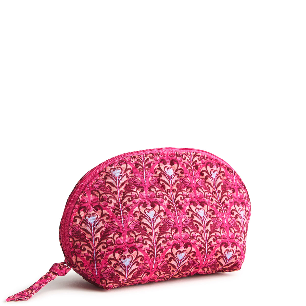 Mini Dome Cosmetic from Vera Bradley in the pattern Bewitching Pink.