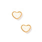 Lily Co Screwback Stud earrings in the shape of a heart.