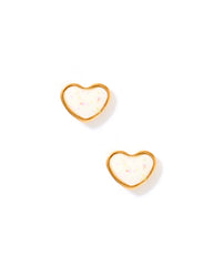 Lily Co Screwback Stud earrings in the shape of a heart.