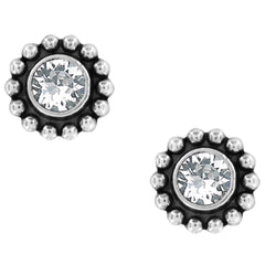Twinkle Mini Post Earrings Silver Front View