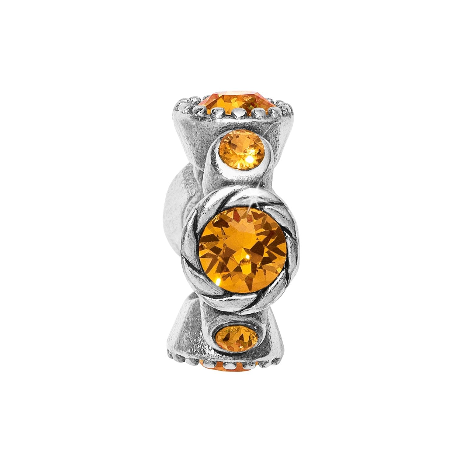 Halo Stargazer Spacer Silver - Topaz Front View