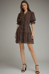 Vivienne Dotted Ruffle Dress