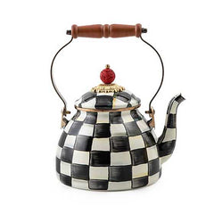 Courtly Check Enamel Tea Kettle