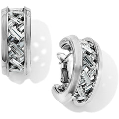 Love Cage Heart Leverback Hoop Earrings Front View