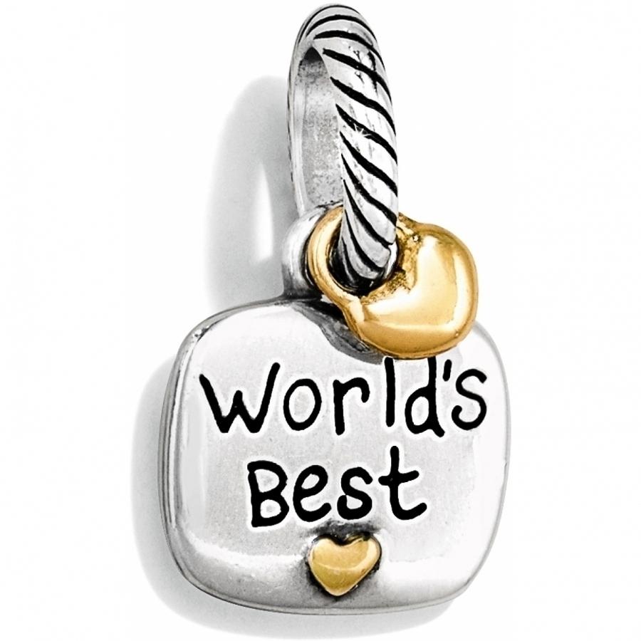 World's Silver Best Grandma Charm Back View