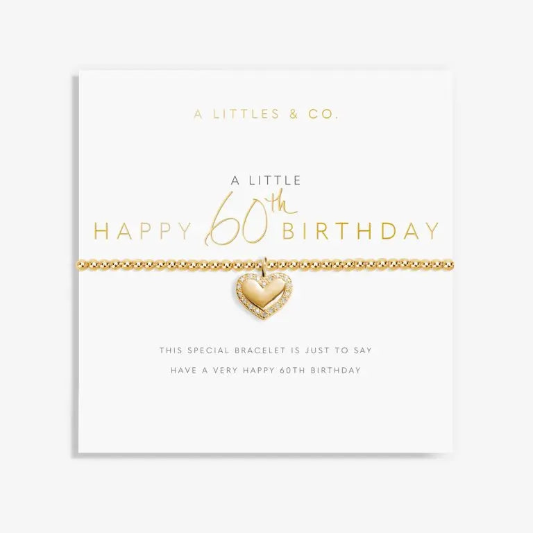 A Little Happy 60th Birthday - Gold Bracelet Card View