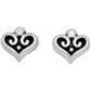 Alcazar Heart Mini Post Earrings Front View