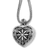 Floral Heart Locket Necklace Front View