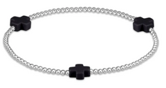 Signature Cross Sterling Pattern 2mm Bead Bracelet