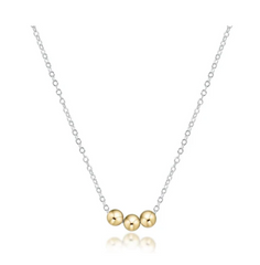 16" Necklace Sterling Mixed Metal - Joy Gold