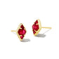 Kinsley Stud Earrings Gold Raspberry Illusion