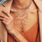 Elaina Chain Bracelet Rose Gold - Drusy Model View