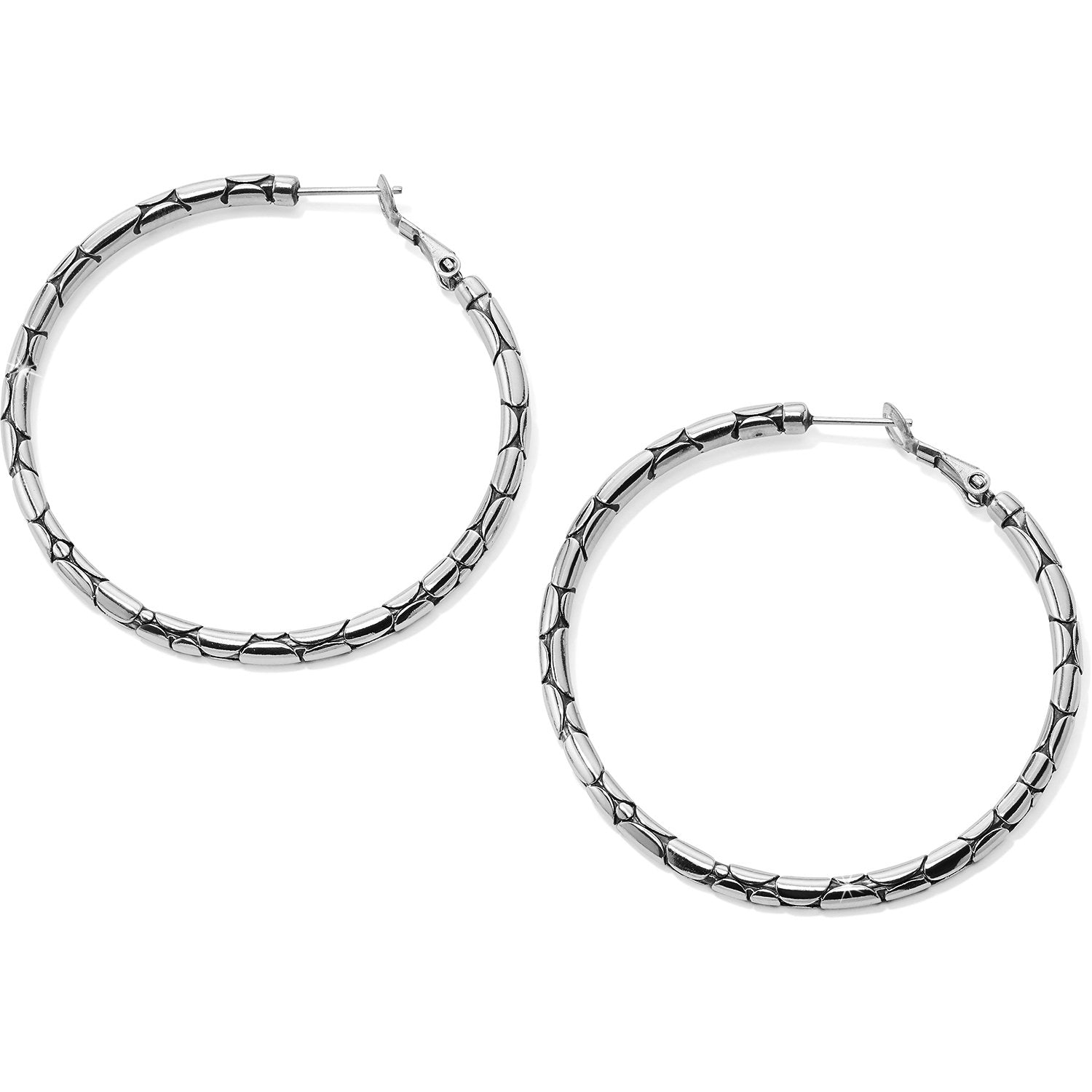 Pebble Large Hoop Earrings Side View