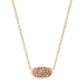 Elise Rose Gold - Drusy Necklace Front View