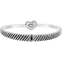 Celestia Heart Hinged Bangle Back View