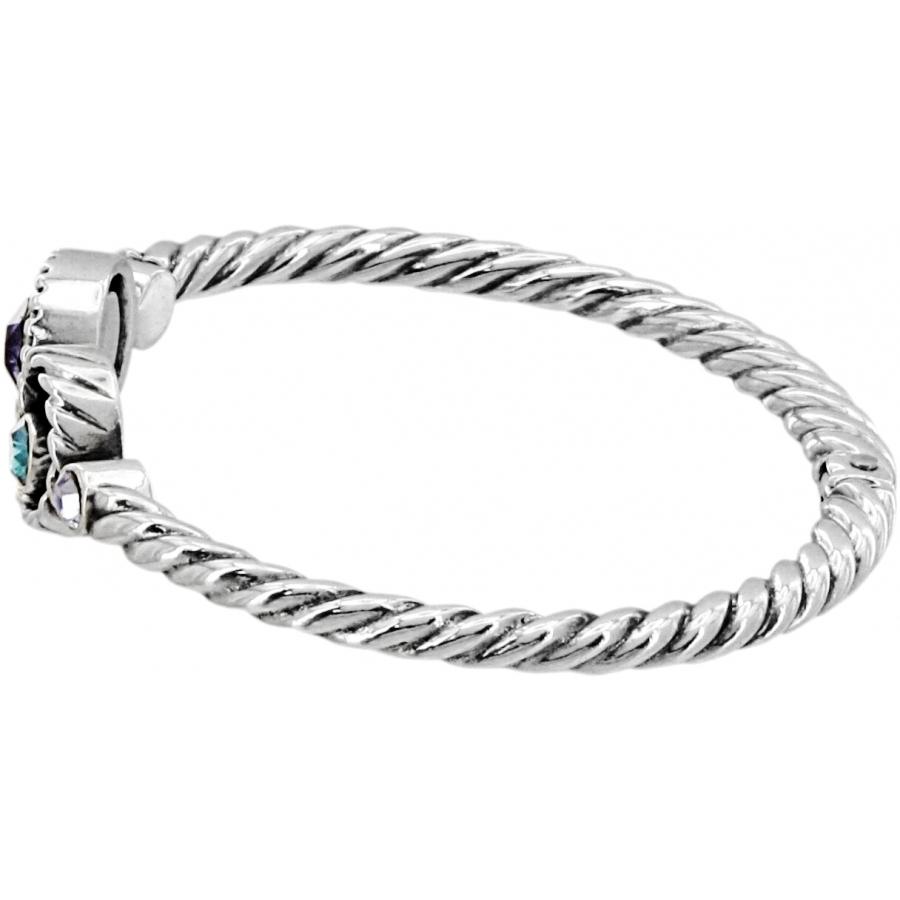 Halo Hinged Bangle Bracelet Side View