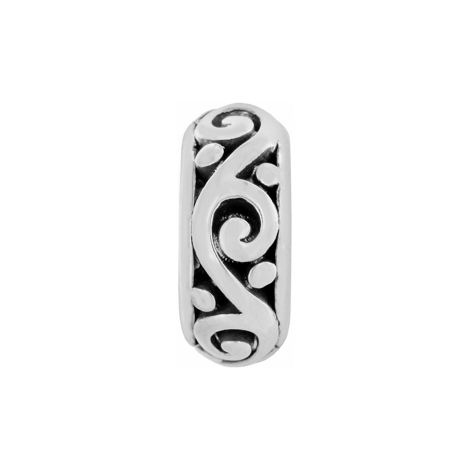 Curly Silver Spacer Front View