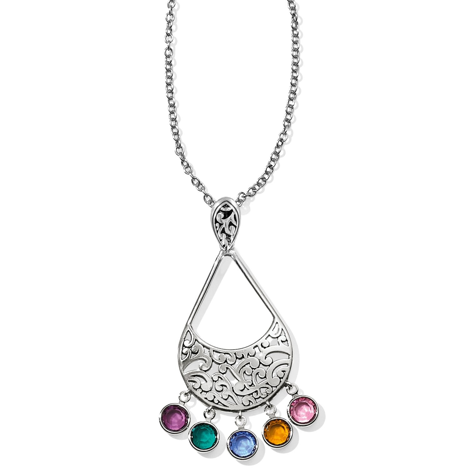 Elora Gems Drop Necklace Front View