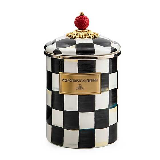 Courtly Check Enamel Canister