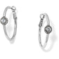 Twinkle Medium Hoop Earrings Silver Front View