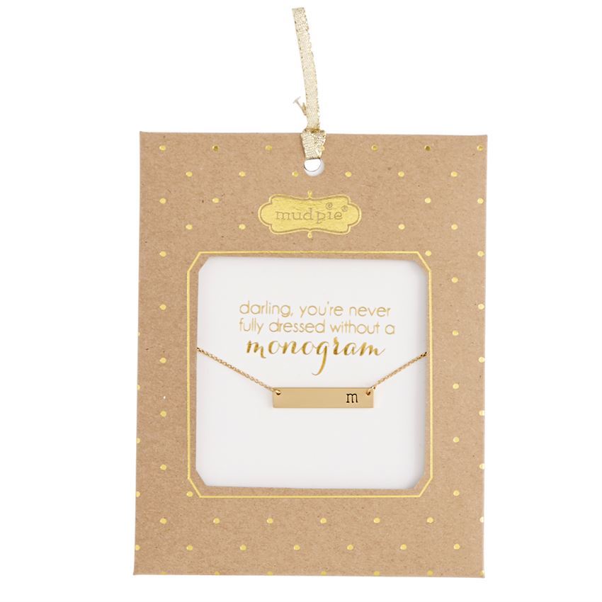 Chelsea Initial Bar Necklace L