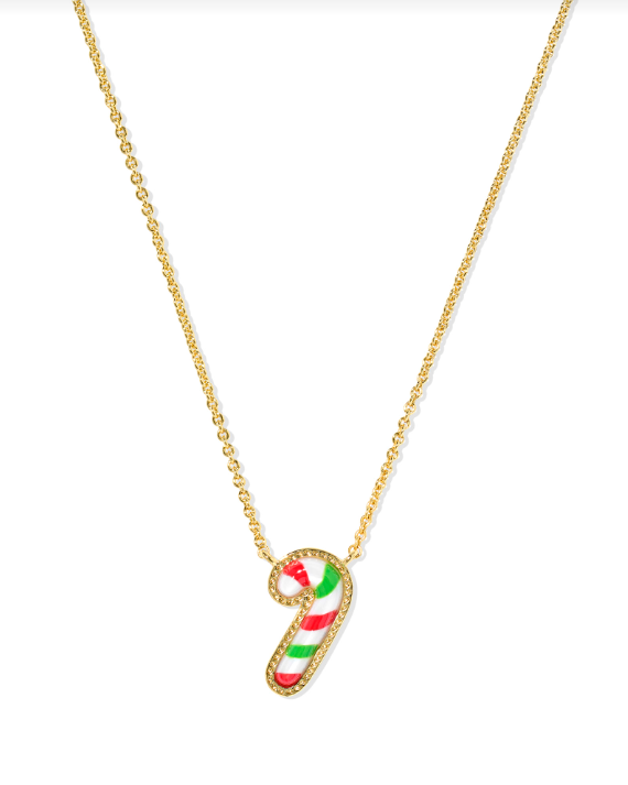 Candy Cane Short Pendant Necklace