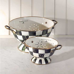 Courtly Check Enamel Colander - Large