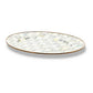 Sterling Check Enamel Oval Platter Medium