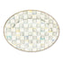 Sterling Check Enamel Oval Platter Medium