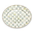 Sterling Check Enamel Oval Platter Large